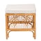 Bali & Pari Materra Modern bohemian Natural Brown Rattan Footstool 239-13578-ZORO - alternate 7